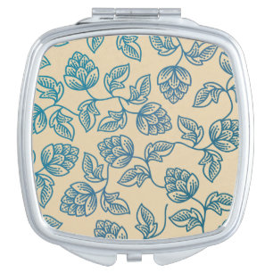 Classic Vintage Hop Leaves Pattern Compact Mirror