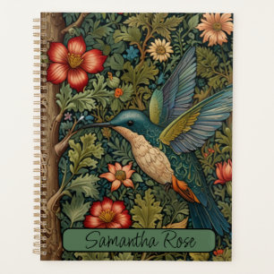 Classic vintage hummingbird art bohemian chic planner