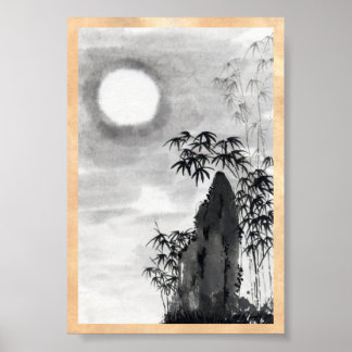 Japanese Moon Art & Framed Artwork | Zazzle