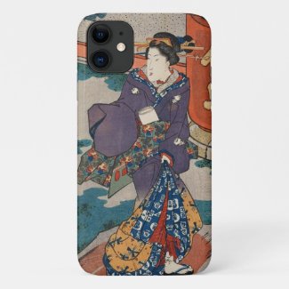 Classic vintage japanese ukiyo-e geisha Utagawa Case-Mate iPhone Case