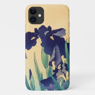 Classic vintage japanese ukiyo-e violet irises art Case-Mate iPhone case