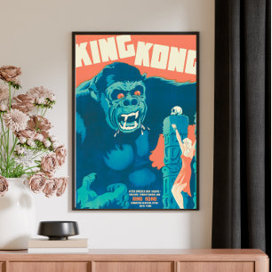 Classic Vintage King Kong Retro Movie Poster