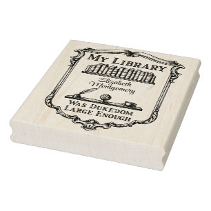 Classic Vintage Library Bookplate Shakespeare Rubber Stamp
