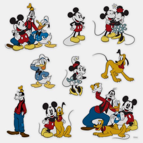 Classic Vintage Mickey and Friends Sticker