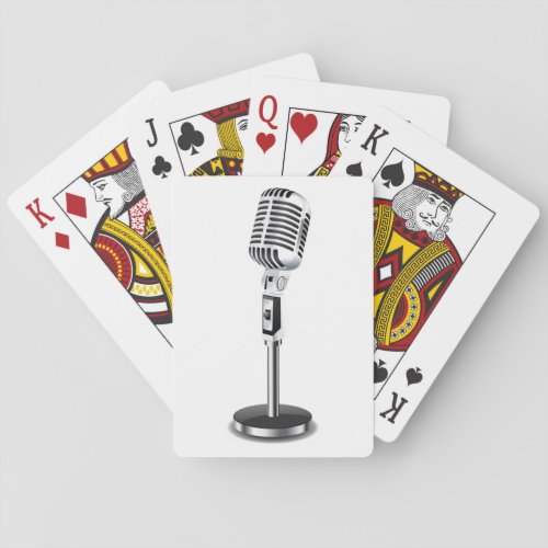 Classic Vintage Microphone Playing Cards