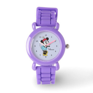 Classic Vintage Minnie Mouse Retro Flower Hat Watch