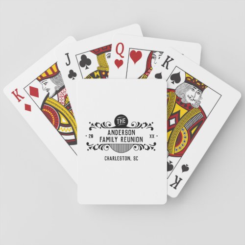 Classic Vintage Modern Family Reunion Party Favor Playing Cards
