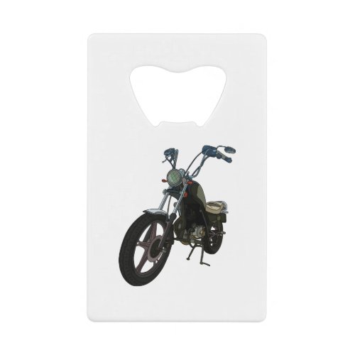 Classic Vintage Motorcycle Credit Card Bottle Opener