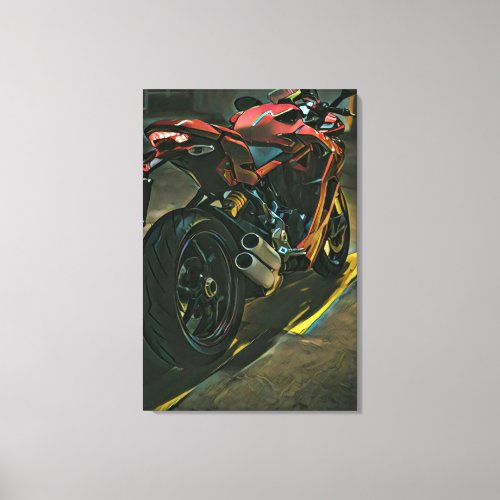 classic vintage motorcycle gift canvas print