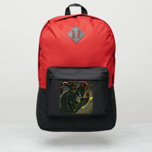 classic vintage motorcycle gift port authority backpack