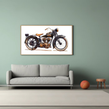 Classic Vintage Motorcycle Poster by shabnamahsandesigns at Zazzle