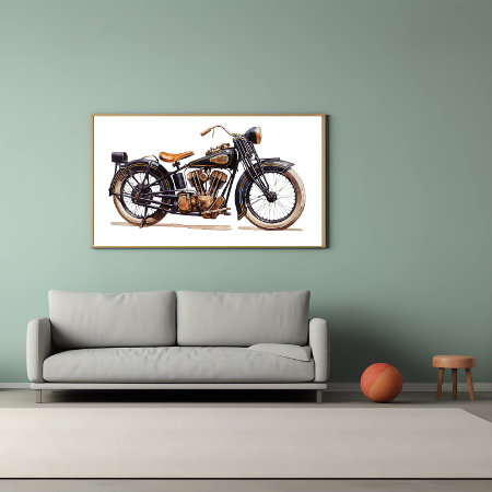 Classic Vintage Motorcycle Poster