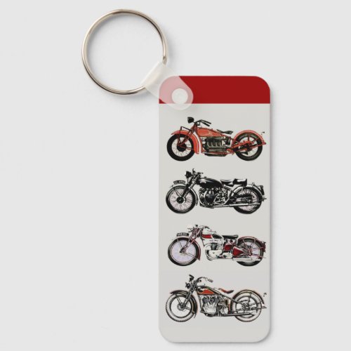 CLASSIC VINTAGE MOTORCYCLES KEYCHAIN