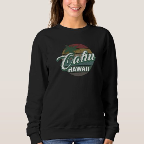 Classic Vintage Oahu Beach   Sweatshirt