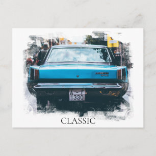 *~* Classic Vintage Old Antique Car Painting Postcard