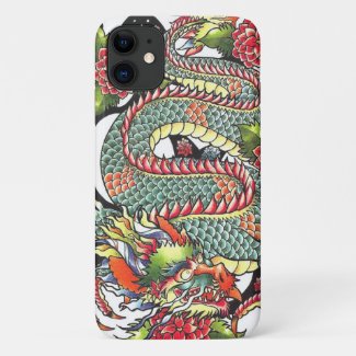 Classic vintage oriental japanese Dragon Tattoo Case-Mate iPhone Case
