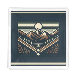 Classic/vintage outdoors/wilderness acrylic tray