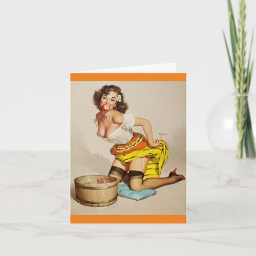 Classic Vintage pin up girl card