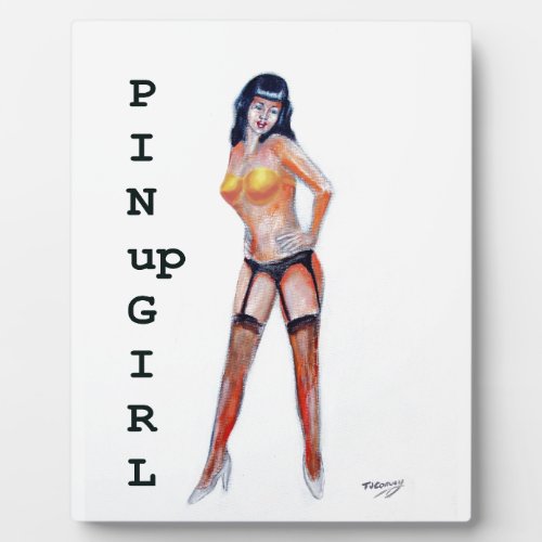 Classic Vintage pinup girl art Plaque