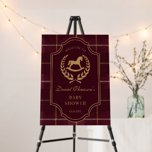 classic Vintage Polo Horse Party Baby shower  Foam Board