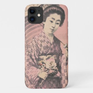 Classic vintage portrait of geisha japanese lady Case-Mate iPhone case