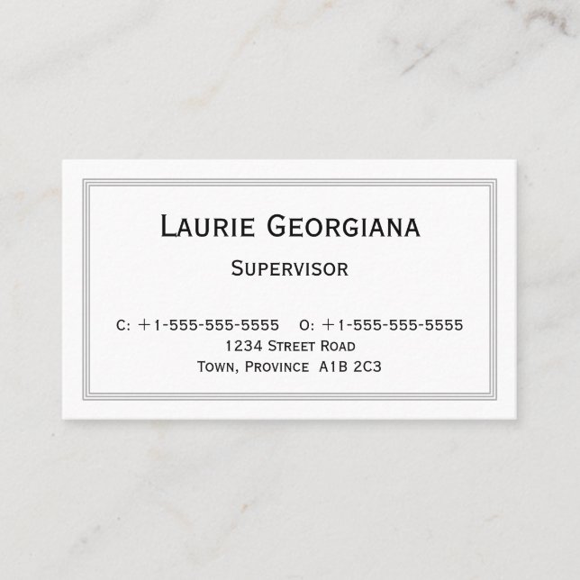Classic & Vintage Professional Business Card (Front)