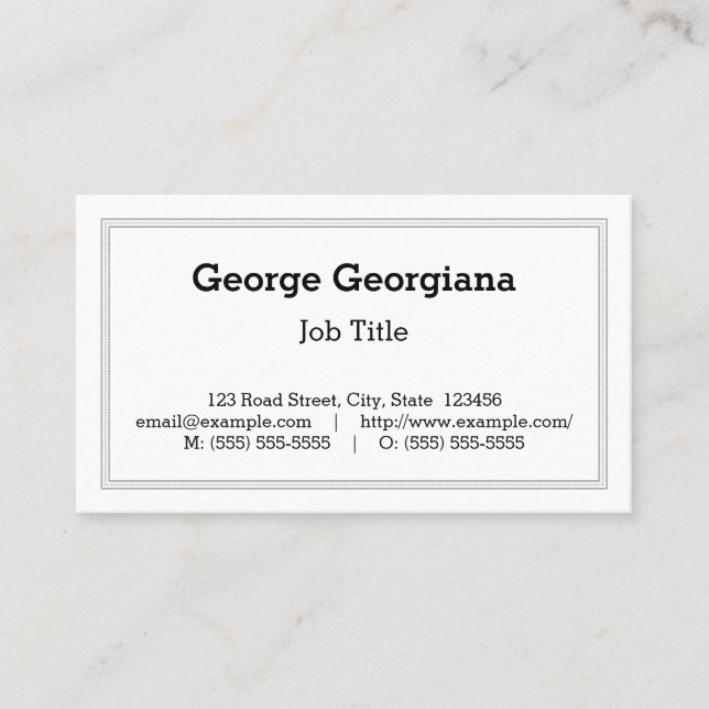 Classic & Vintage Professional Business Card (Front)