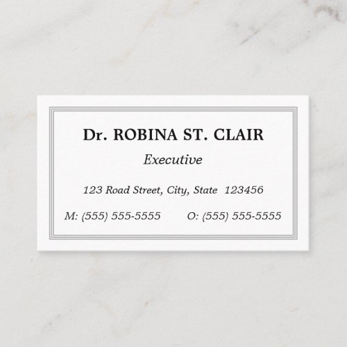 Classic Vintage Professional Business Card