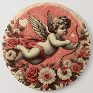 Classic/Vintage/Retro Cupid Valentine's day Button