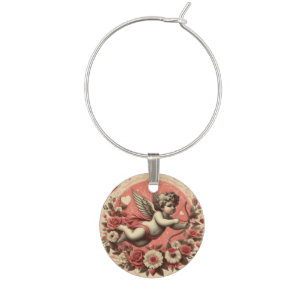 Classic/Vintage/Retro Cupid Valentine's day Wine Charm