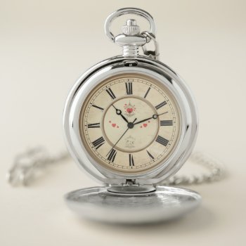 Classic Vintage Roman Numerals Pocket Watch by medpaf at Zazzle