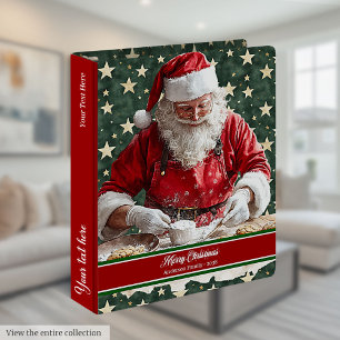 Classic Vintage Santa Claus Cooking Recipe Binder