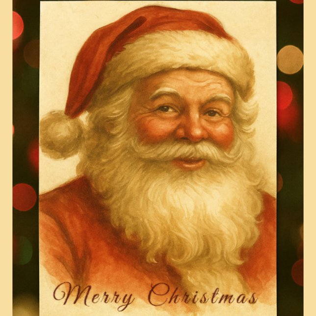 Classic Vintage Santa Claus Merry Christmas  Postcard (Creator Uploaded)