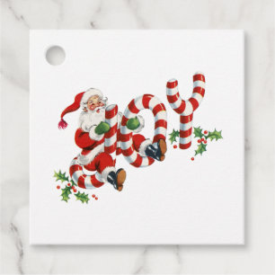 Classic Vintage Santa Joy Favor Tags