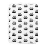 Classic Vintage Ships Pattern Antique Boats Design Magnet