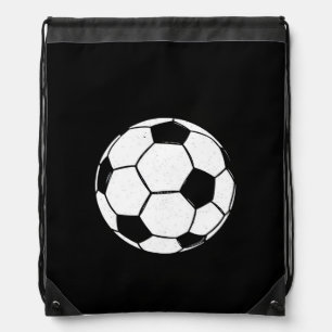 Classic Vintage Soccer Ball Distressed Sports Illu Drawstring Bag