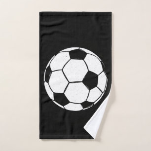 Classic Vintage Soccer Ball Distressed Sports Illu Hand Towel