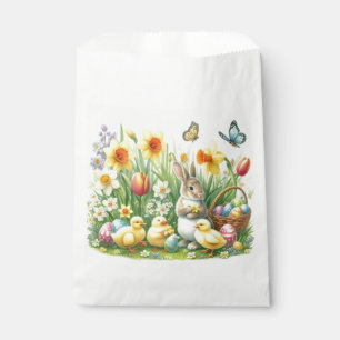 Classic/Vintage spring rabbit/chicken Favor Bag
