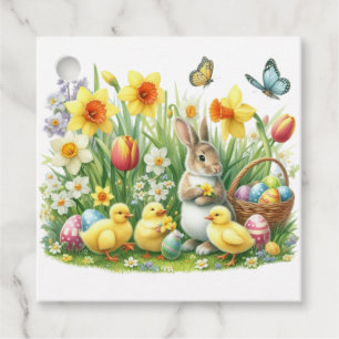 Classic/Vintage spring rabbit/chicken Favor Tags