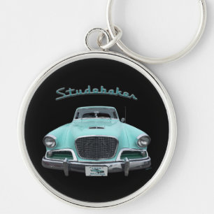 Classic Vintage Studebaker Silver Hawk 1959 Car Keychain