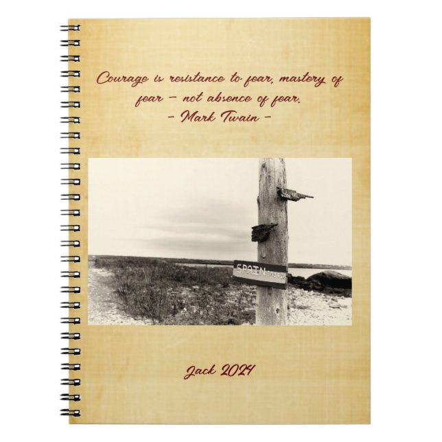 Classic Vintage Style Kraft Paper Notebook  (Front)