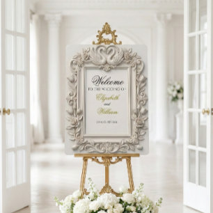 Classic Vintage Swan Wedding Foam Board