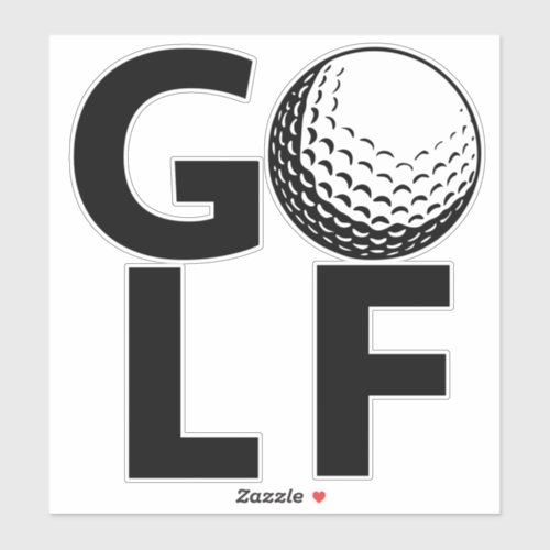 Classic Vintage Teeing It Up Golf Sticker