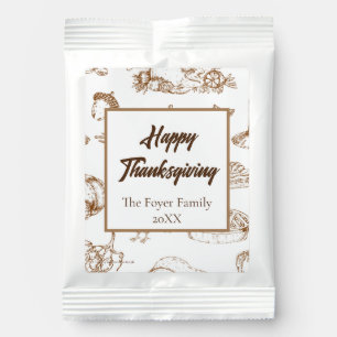 Classic Vintage Thanksgiving Minimalist Rustic Hot Chocolate Drink Mix