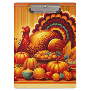 classic/vintage Thanksgiving Turkey Clipboard