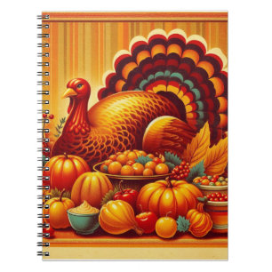 classic/vintage Thanksgiving Turkey Notebook