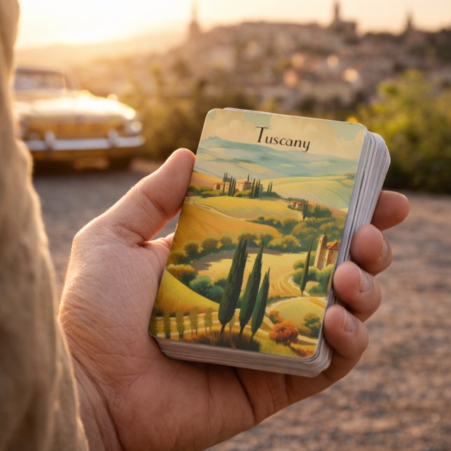Classic Vintage Tuscany Countryside Travel Art Poker Cards (Creator Uploaded)