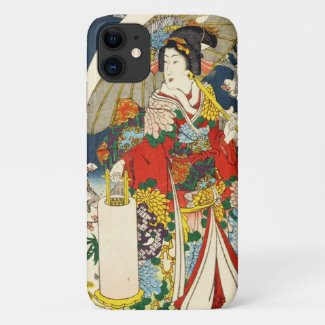 Classic vintage ukiyo-e geisha with umbrella maiko Case-Mate iPhone case
