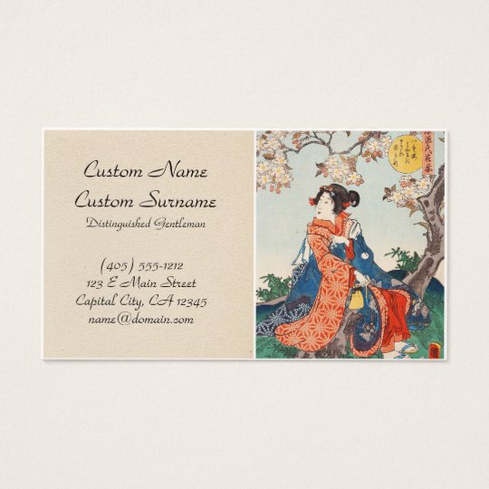 Classic vintage ukiyo-e japanese geisha Utagawa Business Card