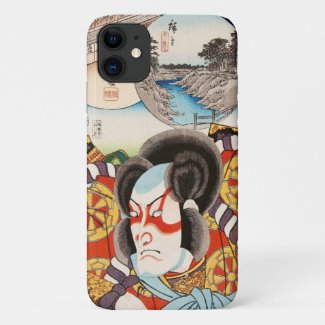 Classic vintage ukiyo-e kabuki samurai Utagawa art Case-Mate iPhone Case